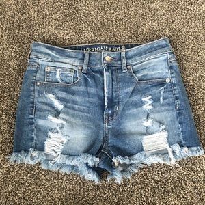 American Eagle High Rise Denim Shorts Size 2